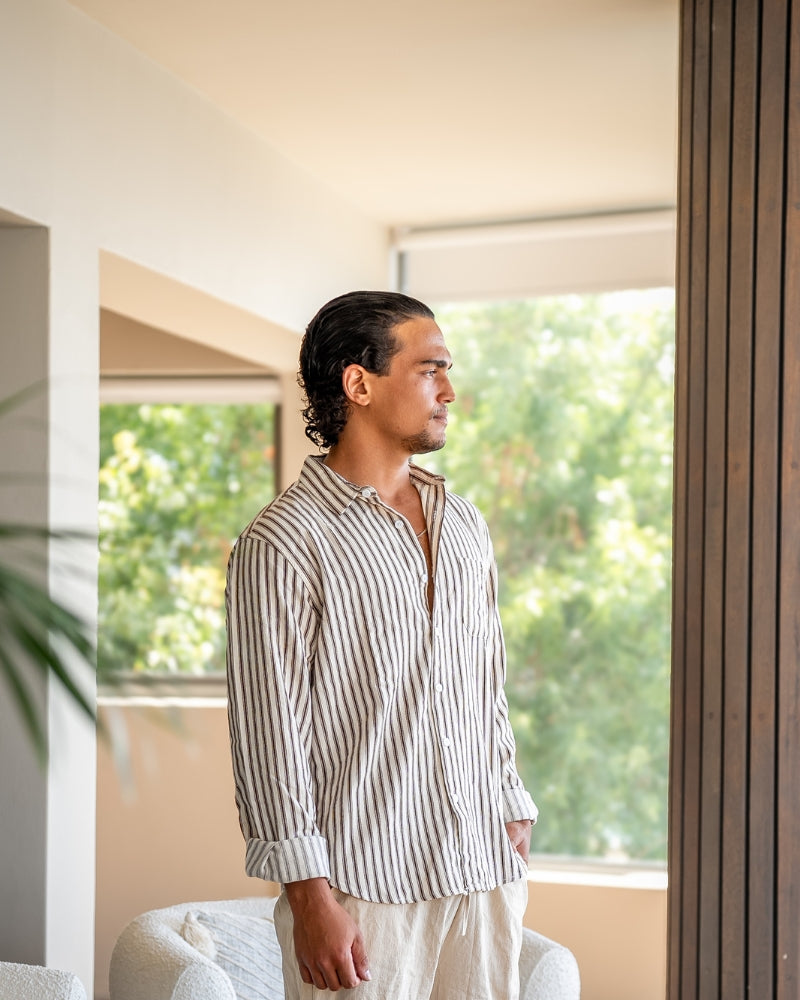 Chemise homme à rayures
