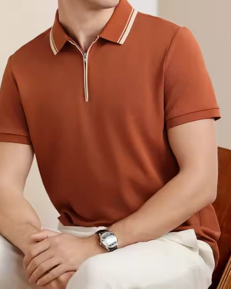 Ridgeway Poloshirt mit Reißverschluss